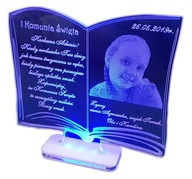 I KOMUNIA ŚWIĘTA PODŚWIETLANA PAMIĄTKA z FOTO