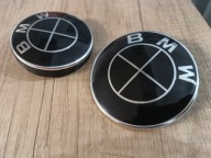 Emblemat BMW E46 Touring - ZESTAW PRZÓD/TYŁ 82mm+74mm+adapter czarno/czarny