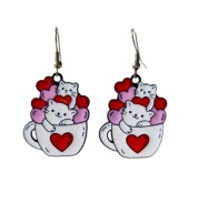 Kolczyki na walentynki - koty z sercami 3