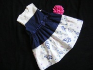 Sukienka w motyle falbana - kokarda -- 92