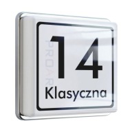 Modna PODŚWIETLANA tabliczka adresowa numer domu LED na dom K+ popularna