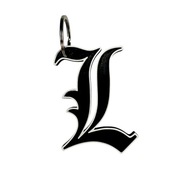 Brelok z literą „L” – czarno-biały Japan swag