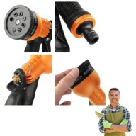 ZRASZACZ OGRODOWY WĄŻ PISTOLET DO WODY 8-FUNKCYJNY Z REGULACJĄ PODLEWANIE