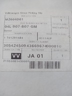 Czujnik NOX VW oe 04L 907 807 GM