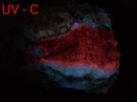 Kalcyt - Geoda z Kryształami - UV-A i UV-C Reaktywny| kop. Stare Gliny