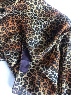 hand made zwiewny szal apaszka panterka 170x78