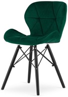 Krzesło Lugano welur zielony 1 szt.