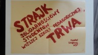 SOLIDARNOSC PLAKAT STRAJK STUDENTOW WSP FORMAT 41X29CM