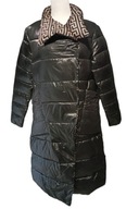 Płaszcz pikowany dwustronny czarny brązowy r. L