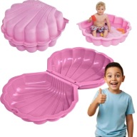 PIASKOWNICA PLASTIKOWA ZAMYKANA POKRYWA DLA DZIECI RÓŻOWA BASEN NA BALKON