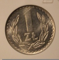 1 ZŁ ZŁOTY 1982 GCN MS68 - PIĘKNY, DESTRUKT - SKRĘTKA, RZADKOŚĆ, UNIKAT
