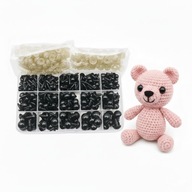 Zestaw Czarne Oczy Bezpieczne do Lalek i Maskotek DIY + Podkładki