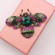 BROSZKA PRZYPINKA PIN PINETS AGRAFKA pszczoła MUSZKA MUCHA KAMIEŃ cyrkonia