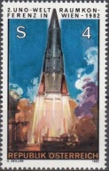 Austria 1982 - Mi. 1715 **Konferencja Kosmiczna UNISPACE rakieta kosmos