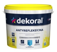 DEKORAL Antyrefleksyjna Farba biała akrylowa matowa do ścian i sufitów 5L