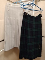 Dwie spódnice PRL, znana marka Scott the kiltmaker of Aberdeen, S, wełna