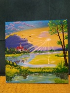 Obraz Widok na jeziorem