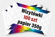 Wizytówki 100szt. Kreda 350g 1-str lub 2-str
