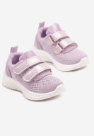 Fioletowe Buty Sportowe Sneakersy z Siateczki Zapinane na Rzepy R 21