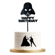 Topper Star Wars na tort – ozdoba Happy Birthday + DEKORACJA NA BOK