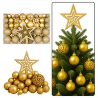 Zestaw XXL – 100 złotych bombek choinkowych (nietłukących)