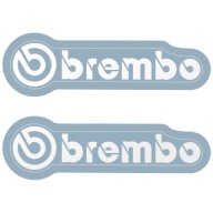 2x Naklejka z Logo BREMBO Biała 3 Rozmiary Motocyklowa Samochodowa na Quada