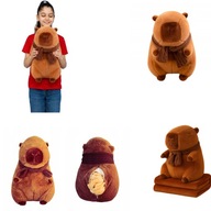 MASKOTKA KAPIBARA Z SZALIKIEM 40 CM BRĄZOWA KOC , PRZYTULANKA PREZENT