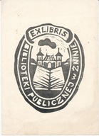 Żnin Exlibris Biblioteki Publicznej w Żninie wym.15 X 10,5 cm.