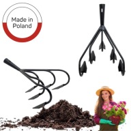 KULTYWATOR RĘCZNY PAZURKI Z REDLICZKAMI 5 ZĘBÓW DO SPULCHNIANIA ZIEMI METAL