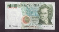 Włochy - banknot - 5000 Lira 1985 rok