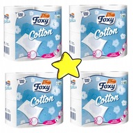 FOXY COTTON PAPIER TOALETOWY 5 WARSTW BAWEŁNA KING SIZE CHŁONNY 16 SZT