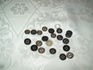 GUZIKI SZARE, KOSZULOWE - 22 SZT.