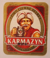 ETYKIETA - OLSZTYN - BROWAR KORMORAN - KARMAZYN - PIWO CIEMNE PEŁNE DOSŁADZ