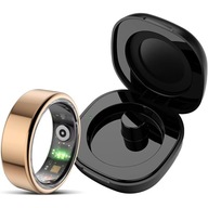 Smart Ring Inteligentny Pierscien Fitness Pulsometr Sen IOS Android złoty