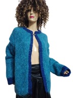 HAND MADE bardzo ciepły SWETER kardigan moherowy 38/40