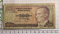 Turcja 100 lirów tureckich banknot kolekcjonerski