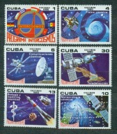 KUBA ** Program Interkosmos, polska flaga Mi 2470-75