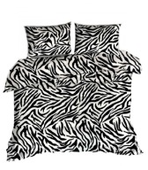 pościel z polaru 160x220 +2x70x80 zamek P 305 zebra