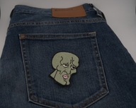 Naszywka Haftowana PRZYSTOJNY SKALMAR Handsome Squidward – 8 x 7 cm