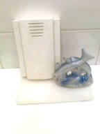 Dzwonek przewodowy elektryczny 230V 80dB DING-DONG gong biały + Ozdoba delf