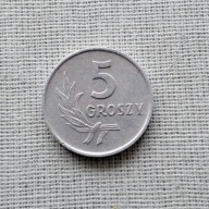 PRL 5 groszy 1963, mennicza, aluminium