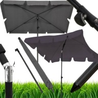 DUŻY PARASOL OGRODOWY 200x130cm WBIJANY ŁAMANY REGULOWANY BALKONOWY SOLIDNY