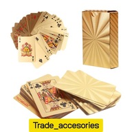 WODOODPORNE KARTY DO GRY POKER JOKER ZŁOTA TALIA KART 54 SZTUK