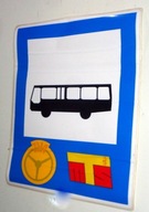 ZTM WARSZAWA - duża nalepka przystankowa .