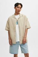 PULL&BEAR gładka koszula len regular męska M
