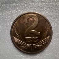 2 zł złote 1988, ładne, destrukt,