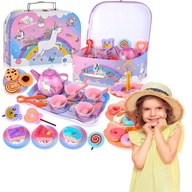 ZESTAW DO HERBATY KAWY FILIŻANKI CZAJNIK TALERZE KUCHNIA