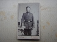 Gusiew, Gąbin - Gumbinnen / żołnierz / Prusy - stare zdjęcie kartonikowe