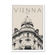 Plakat Wiedeń minimalistyczny | Poster Vienna | Dekoracja ścienna A4