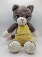 Kot 40 cm szydełko, GOTOWY DO WYSYŁKI